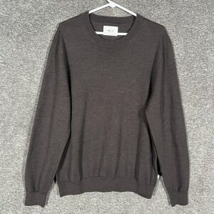 NN. 07 Sweater Mens XL Brown 100% Wool Crewneck Solid Knit Pullover Top